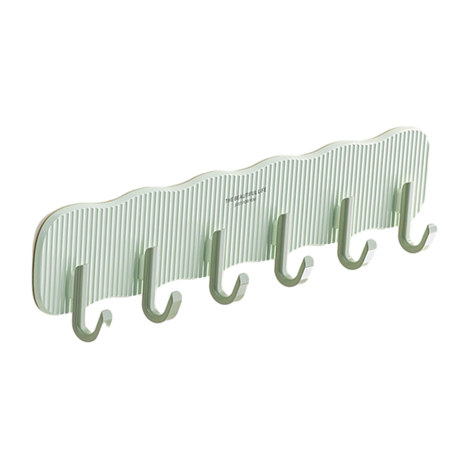 Glifora Adhesive Hook - Wall Mount with 5 Independent Hooks Design, No Drilling Traceless Strong Hold Hook for Keys, Towels, Kitchen Utensils and Bags