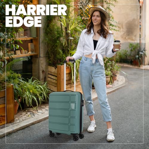Image of Kamiliant by American Tourister Small Harrier Edge 8W 56 Cms Cabin (PP) Hard Sided 8 Wheels Spinner Luggage /Suitcase /Trolley Bag (Slate Grey) (Double Wheel)
