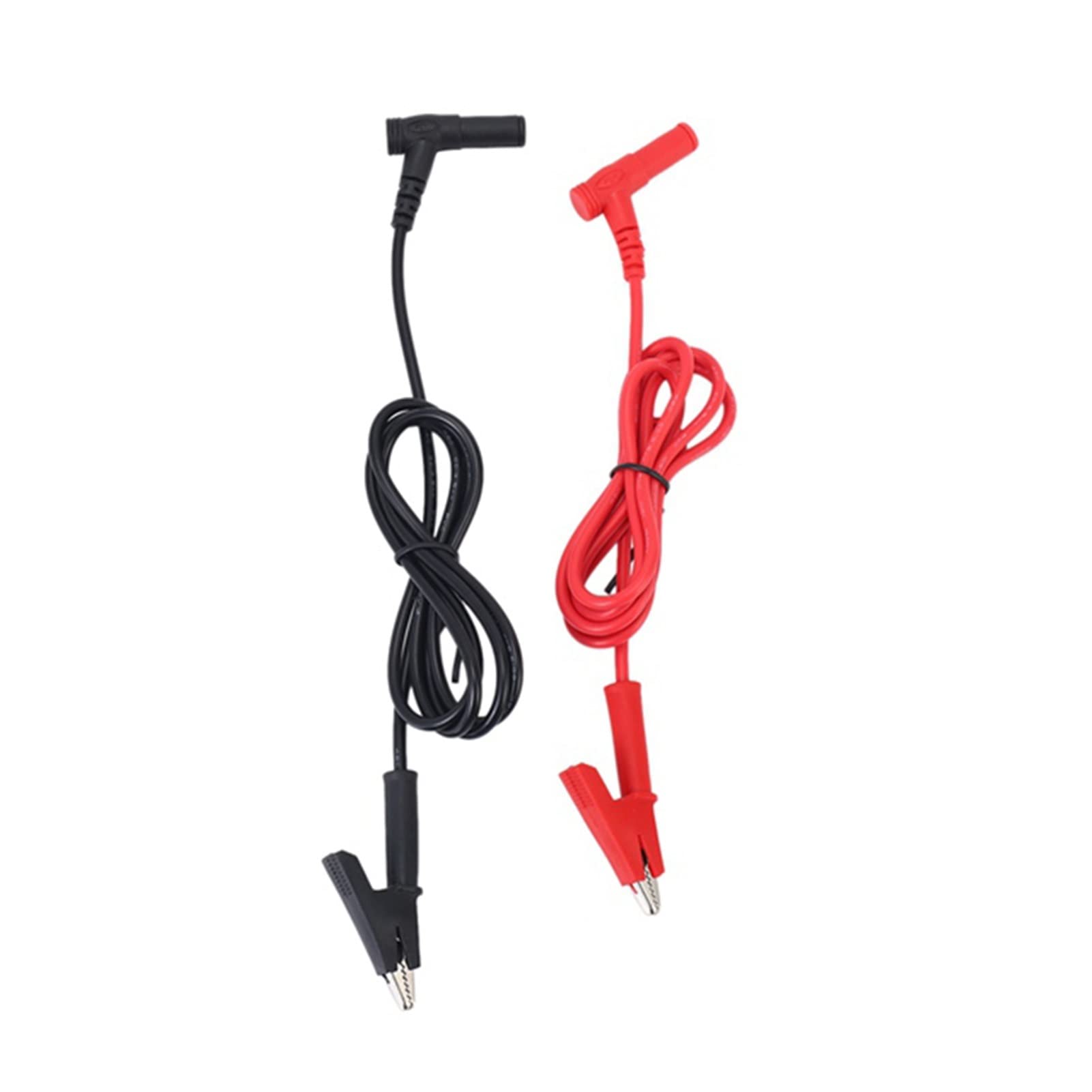 10PCS Conector Banana a Pinza de Cocodrilo Cable de Prueba Pinza de Cocodrilo Cable de Prueba de Laboratorio con Conector Banana Resistente 1M de Largo for Multímetro