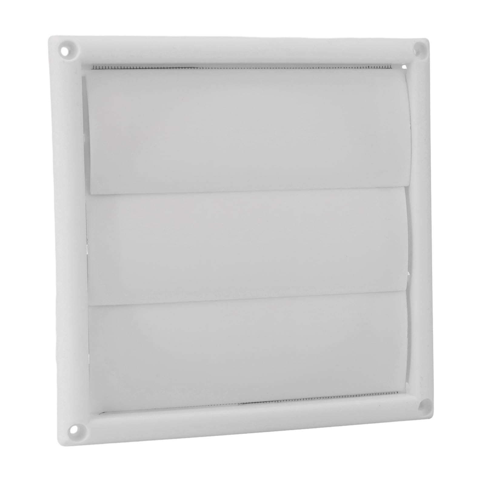 Cubierta de ventilación de plástico blanco de 6 pulgadas, persiana de 3 hojas, 20 x 20 cm, montaje en pared, fácil de limpiar, solución de flujo de aire para el hogar