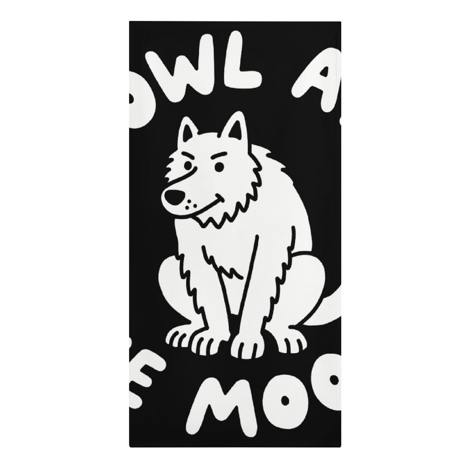 asbwuo Funny Wolf Beach Towels Extra Large Quick Dry Absorbent
