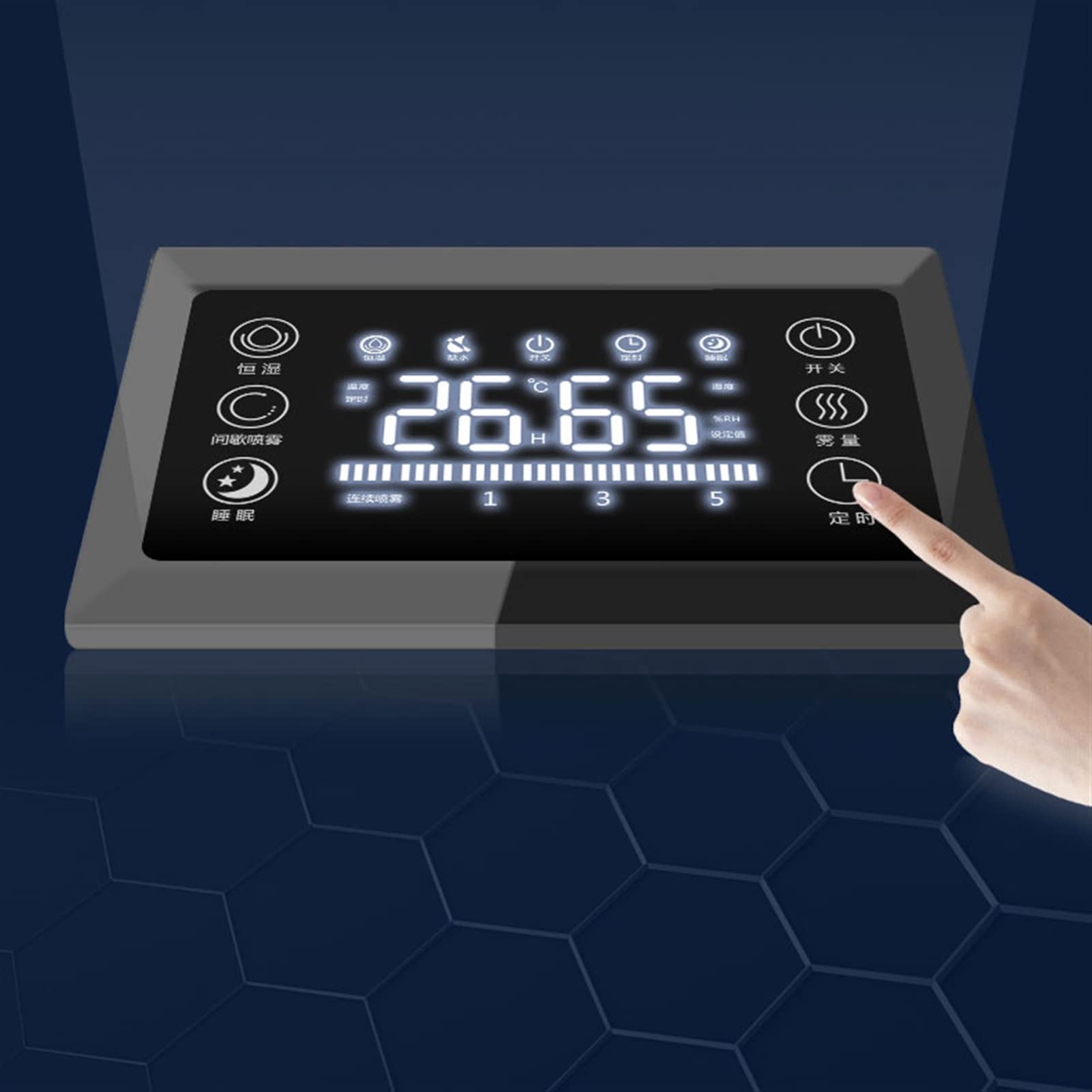 Umidificatore Ambiente Umidificatore industriale da 22 litri Umidificatore grande con riempimento dall'alto Umidificatore for tutta la casa Umidificatore intelligente con temporizzazione di umidità co
