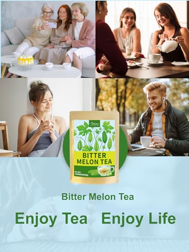 Image of TeeLux Bitter Melon Tea Bags, Pure Momordica Charantia Tea, 100 Count | Natural Herbal Tea with Mild & Smooth Taste, Caffeine Free, Enjoy Hot or Iced