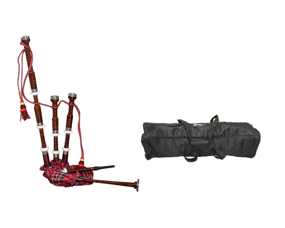 Bagpipes Package Includes: Bagpipe, Sheesham, Tartan W/Rexine Bag + Full Size Bagpipes Set Nylon Carrying Bag Case