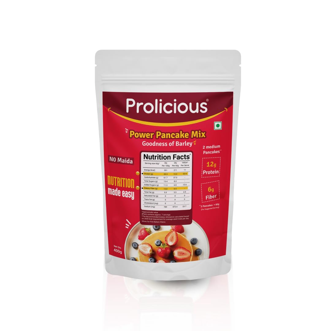 See full amazon price history chart for Prolicious Power Pancake | High Protein High Fiber Breakfast | Natural Proteins | Kitchen Ingredients | Plant Based | 400 grams Prolicious Power Pancake | High Protein High Fiber Breakfast | Natural Proteins | Kitchen Ingredients | Plant Based | 400 grams (B0DC6RNCKC) Amazon Price History, Amazon Price Tracker