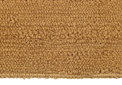 Image of THE HOME TALK Modern Polyester Area Rugs | Carpets for Living Room, Kitchen, Kid's Room, Bedroom | Microfiber Polyester Rugs | Shaggy Floor Carpet | Anti Skid Store (Camel, 50 x 150 cm)