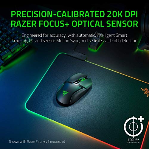 Razer-Basilisk-Ultimate-HyperSpeed-Wireless-Gaming-Mouse-w-Charging-Dock-20K-DPI-Optical-Sensor-Chroma-RGB-11-Programmable-Buttons-100-Hr-Battery-Classic-Black-Renewed