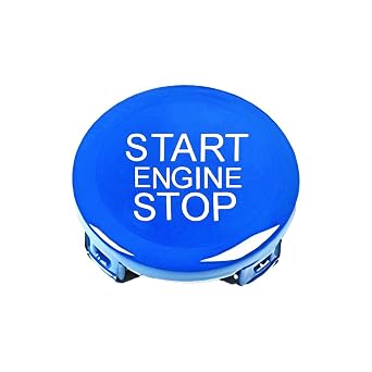 Angelguoguo Blue ABS Car Engine Start Stop Switch Button Cover Trim Replacement for Alfa Romeo Giulia Stelvio 2017 2018 2019 2020