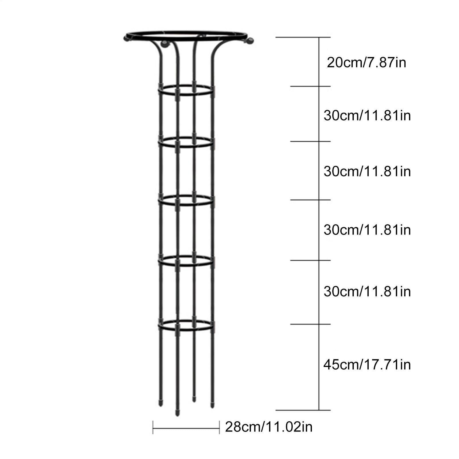 Obélisque de Jardin en Tubes en Acier pour Plants Grimpantes
