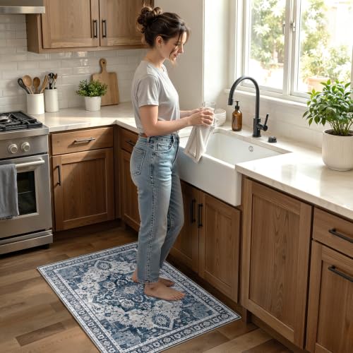 CloudParadise Washable 2x3 Entry Rug: Soft Vintage Washable Rugs - image 2