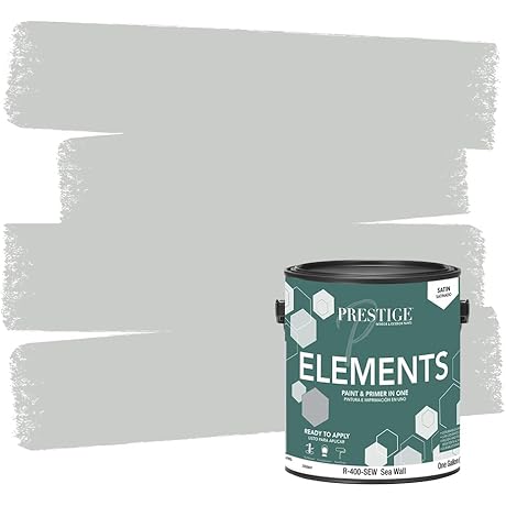 PRESTIGE Paints Elements Interior Paint and Primer in One: Sea Wall (Satin, 1 Gallon)