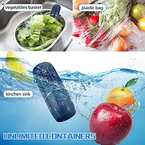 Image of Portable USB Fruit and Vegetable Cleaner,Fruit and Vegetable for Kitchenware,Meat,Dishes,Rice,Kitchen Tools (Blue)