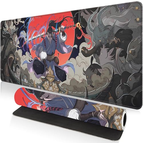 Large Gaming Mouse Pad 31.5 x 11.8 in Samurai Japan Ronin...