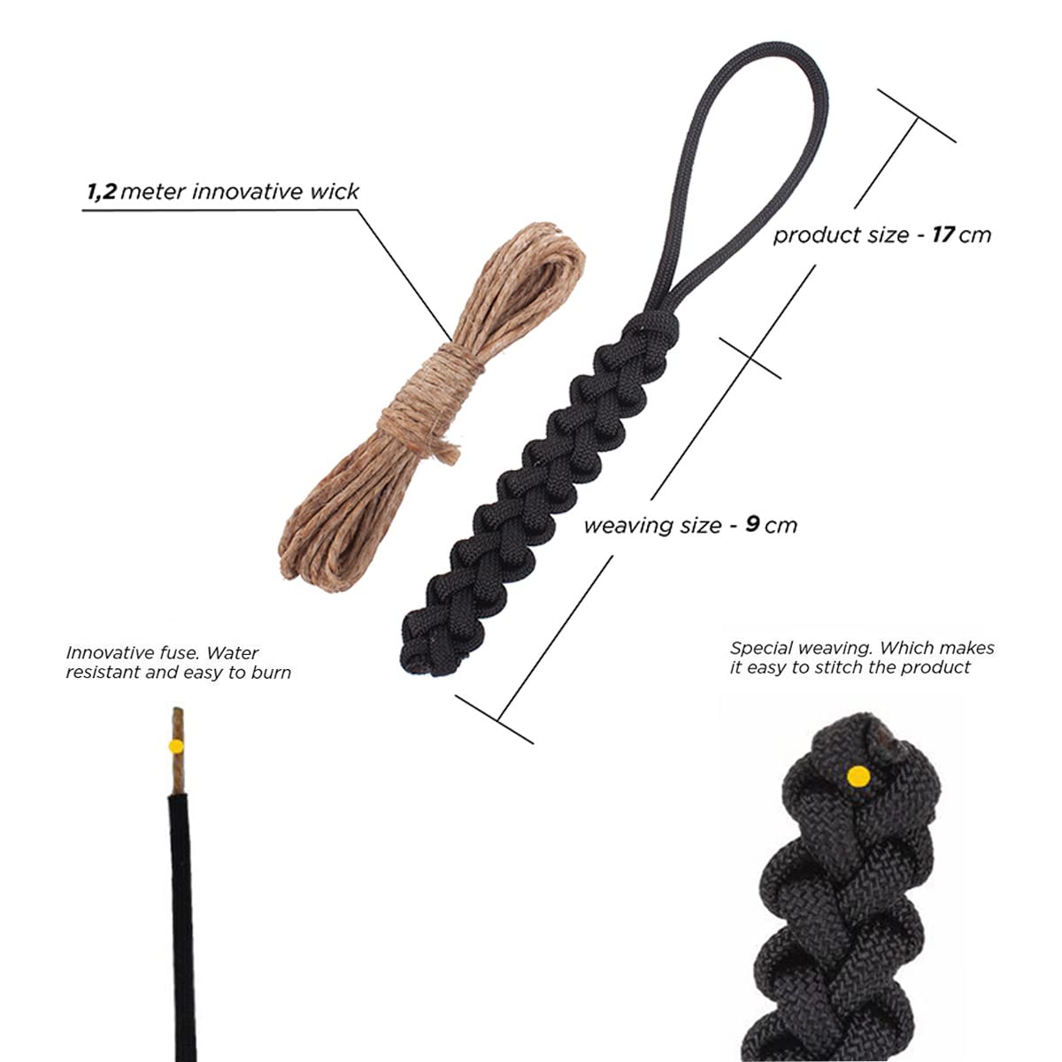 Epic Militaria Paracord Survival-Set mit Kevlar-Säge (Medium, Coyote Brown)