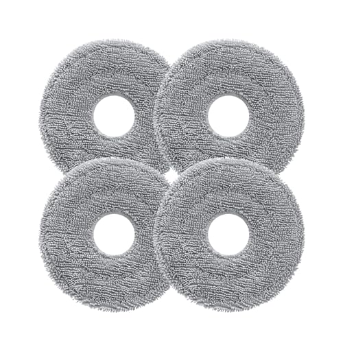 roborock Rotating Mop Cloth for Saros 10R & Saros Z70 Robot Vacuum Cleaner, 4PCS High-Absorbency Microfiber, 200 RPM Spinning Speed, 30 Water Flow Levels