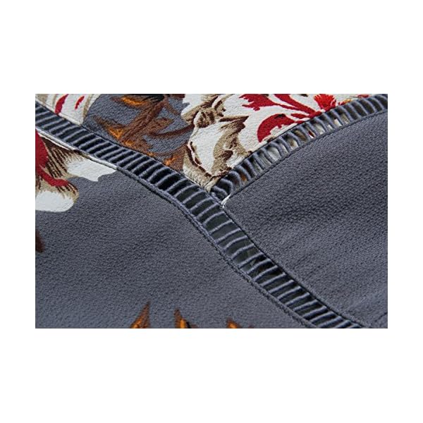 ZESICA Women's Halter Neck Floral Print Backless Split Beach Party Maxi Dress,Grey,Small