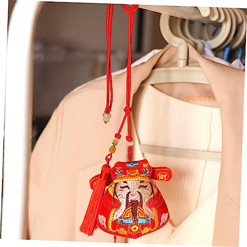 Collar Feng Shui Estilo Chino Bolsa Roja miniatura 5