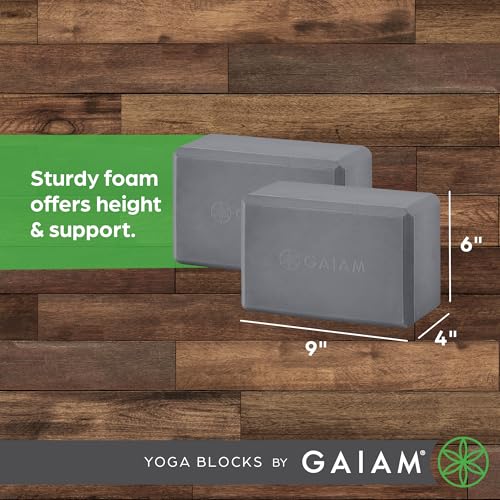 Image of Gaiam Yoga Block - Supportive Latex-Free Eva Foam - Soft Non-Slip Surface with Beveled Edges for Yoga,Pilates,Meditation -Yoga Accessories for Stability,Balance,Deepen Stretches,(Pack of 12)