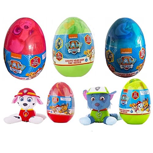 Paw Patrol Paasnest met pluche figuur DIY in paasei met chocolade en keramische reep 170 g (Skye) - Image 6