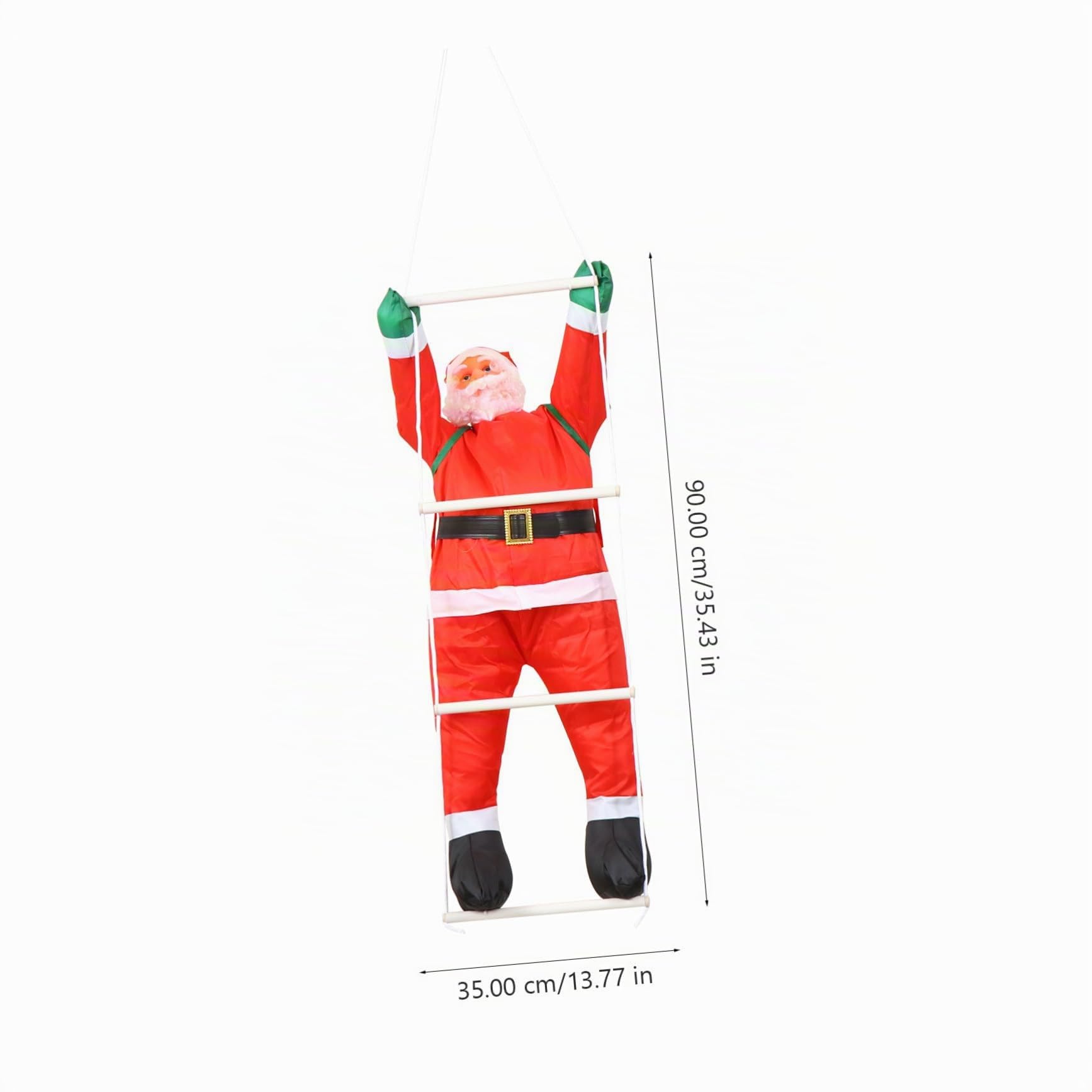 Weihnachtsmann Hängedeko mit Leiter Langlebig Sicher für Innen Außen Hotel Restaurant Weihnachtsdeko Party Festlich