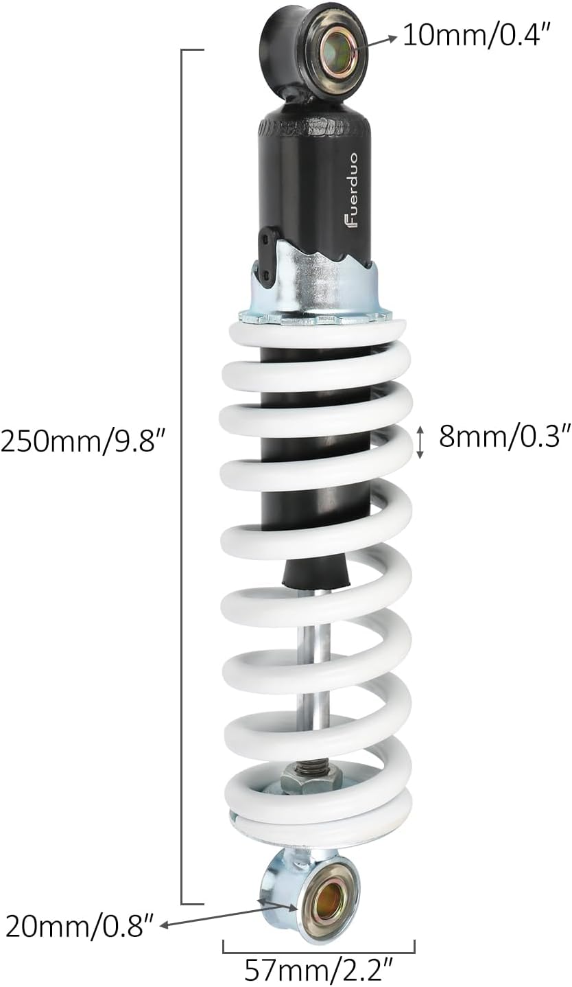 1PCS 9 7/8" 250mm Rear Spring Assist Load Carrier Shocks for ATV Go Kart Quad Bike 4 Wheeler