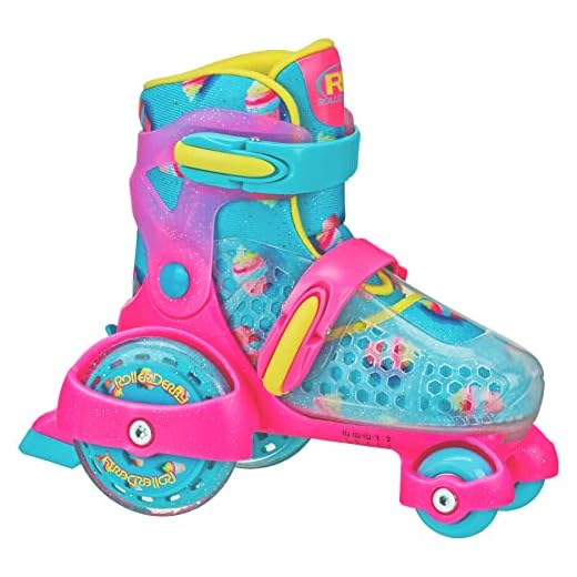Roller Derby Fun Roll Adjustable Roller Skates for Beginners, Boys & Girls Medium (11-2)