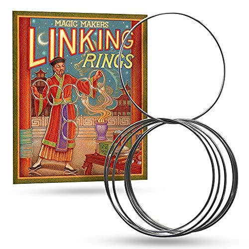 Magic Makers Linking Rings Set of 8 Rings (Large - 10 Inch Diameter) with Online Learning