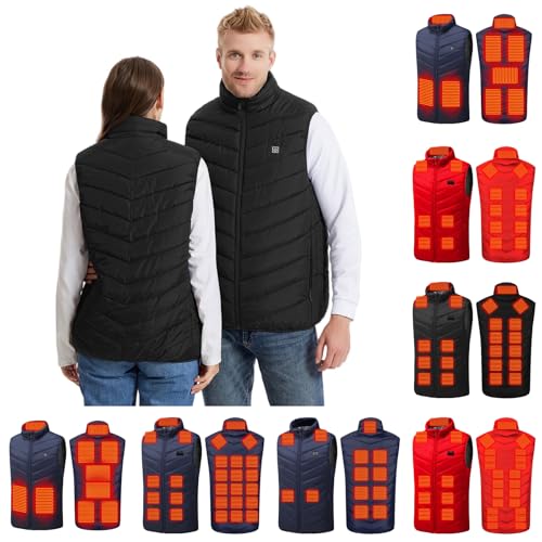 Image of Heated Vest Women and Men USB Rechargeable Heated Vests Stand Collar Packable down Puffer Heating Vest Outerwear