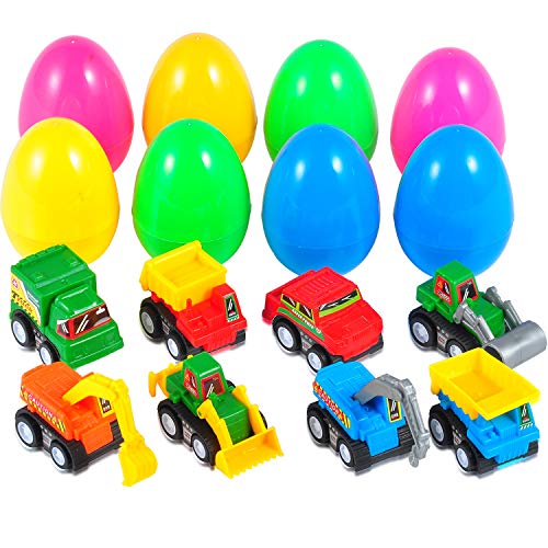 Filled Easter Eggs Set Prefilled Plastic Surprise Eggs With 8 Pack Variety of Popular Toys Inside Novelty Toy Assortment Great for Easter Eggs Hunt Party Game Prizes