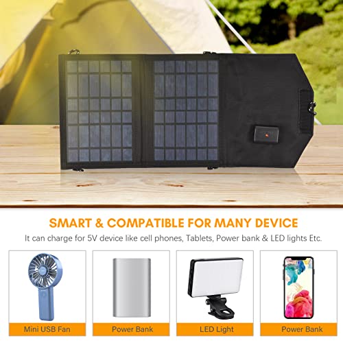 JOYID Painel Solar Dobrável 7W Painel Solar Portátil de Energia Solar Painel de Módulo Solar Painel