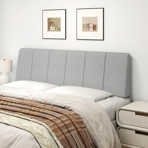 Listado de Cabecera Queen disponible en línea para comprar. 45 Liiwepo Cabecero tamaño Queen solamente, sin montaje, cabecero tapizado de tela de lino tamaño Queen, cabeceros de estilo moderno para cama ajustable, extra grueso, gris claro