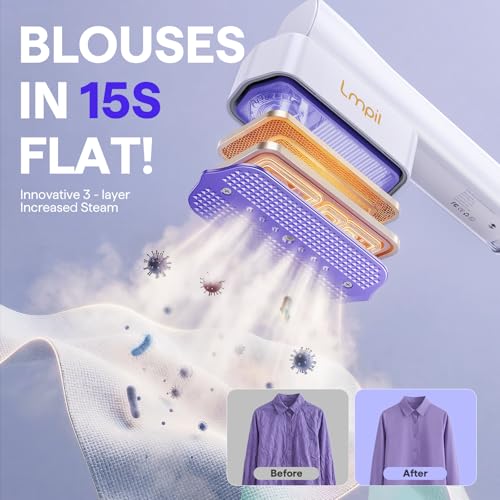 Steamer for Clothes, Handheld and Portable with 15-Second Heat-Up, 2-in-1 Steamer and Iron - image 2