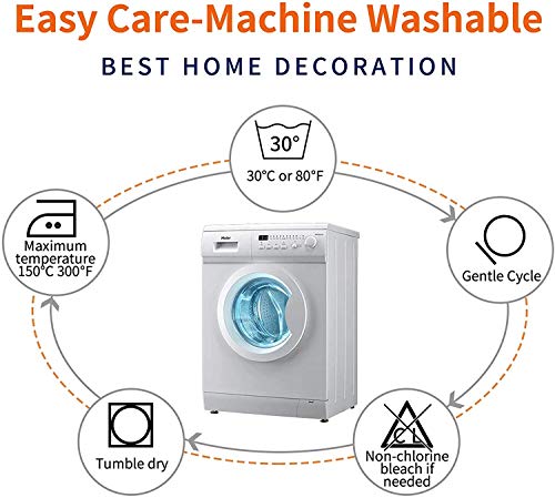 Throw Pillow Covers,Home Farmhouse Outdoor Decorative,Pillowslip For Living Room,Bed,Sofa And Car, Boho Modern Blue, Yellow, Green And Red Multicolor Flowers 18 X 18 Inch Set Of 4 Decorative Pillows #TOP6