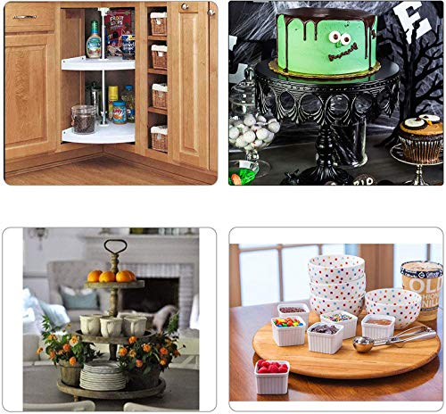 Fengwu 8 Pack 6 Inch Lazy Susan Hardware 5/16" Thick Square Rotating Bearing Plate With 220Lbs Capacity, Zinc Plated Steel Swivel Plate For Kitchen Storage Rack, Cake, Diy Project #TOP5