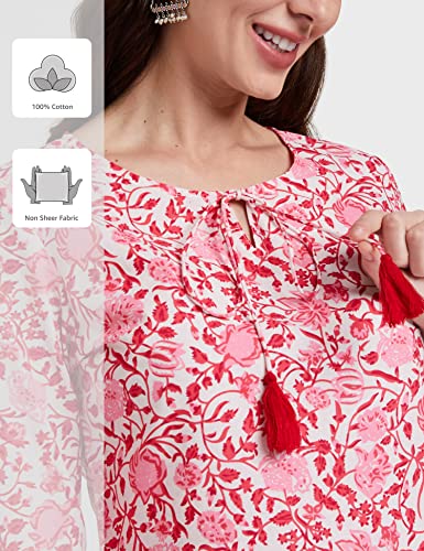 Image of Amazon Brand - Myx Women's Cotton Regular Fit Kurta (Available in Plus Sizes)