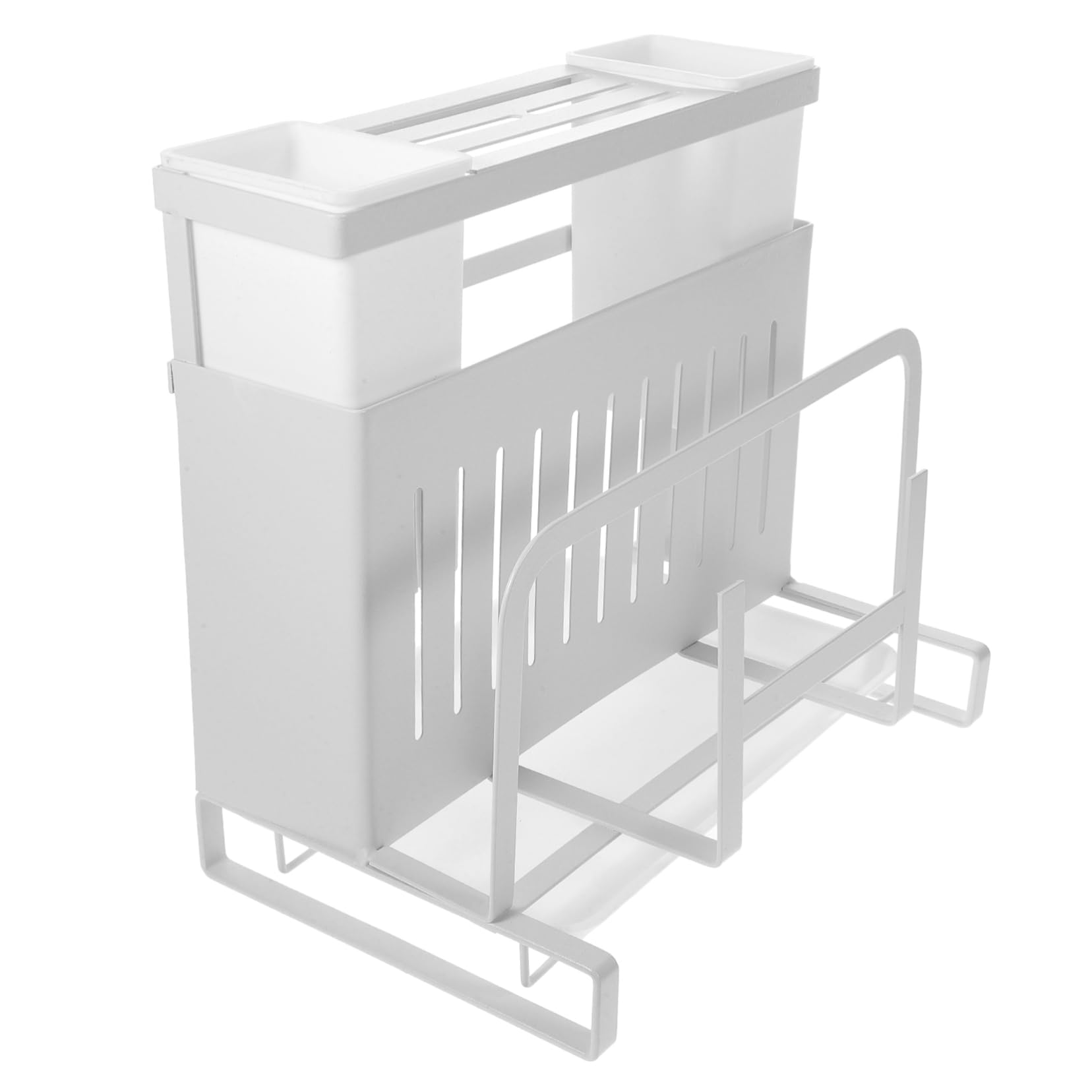 OUNONA Multi Functional Kitchen Utensil Holder Cutter Storage Rack for Counters Cabinets Pantries High Definition Transparent Design for Easy Access and Fast Drying