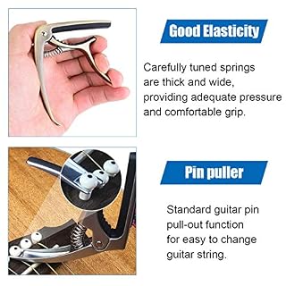 Zeroall 2 Paquet Capo de Guitare Alliage de Zinc Capodastre de Guitare Universel pour Guitare Acoustique, Ukulélé, Basse… - Les Beatles, Paul McCartney, John Lennon, RIngo Starr, George Harrison Zeroall 2 Paquet Capo de Guitare Alliage de Zinc Capodastre de Guitare Universel pour Guitare Acoustique, Ukulélé, Basse… – Image 3