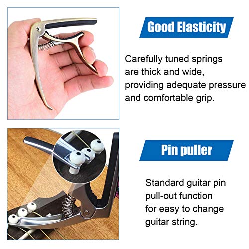 Zeroall 2 Paquet Capo de Guitare Alliage de Zinc Capodastre de Guitare Universel pour Guitare Acoustique, Ukulélé, Basse… - Les Beatles, Paul McCartney, John Lennon, RIngo Starr, George Harrison Zeroall 2 Paquet Capo de Guitare Alliage de Zinc Capodastre de Guitare Universel pour Guitare Acoustique, Ukulélé, Basse… – Image 4