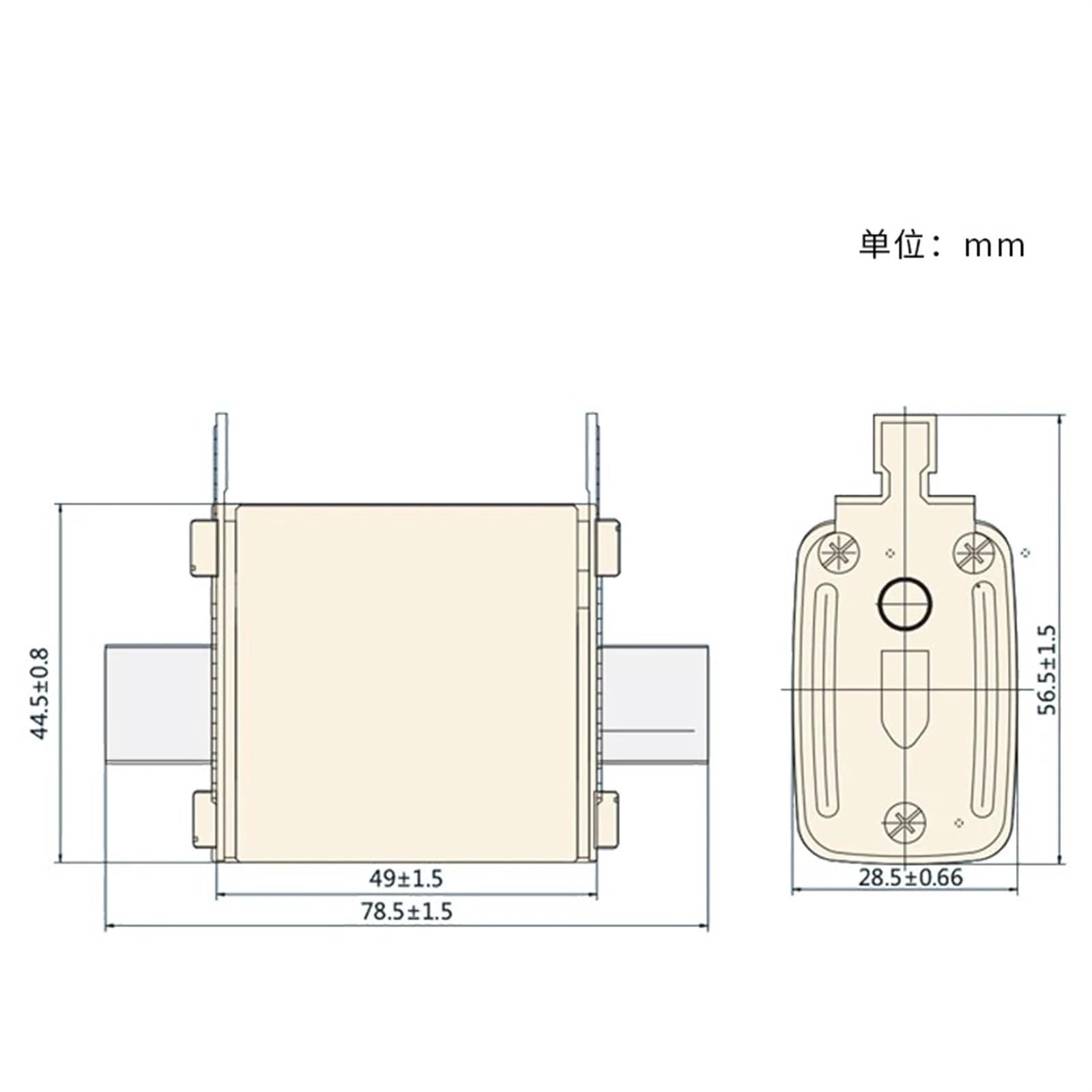 RT36 Series Knife Contact Ceramic Low Voltage Fuse RT36-00/1/2/3