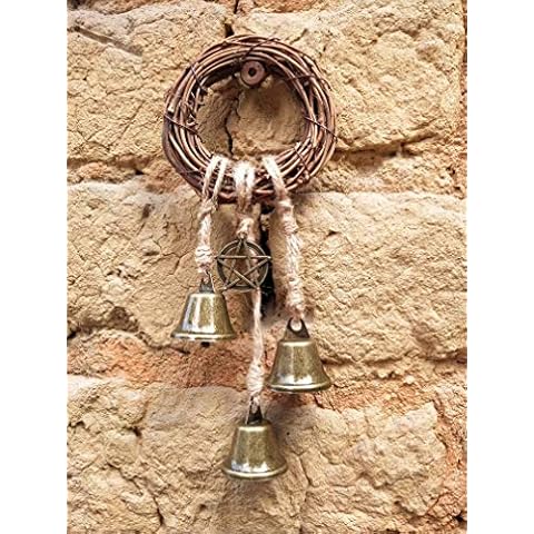 3" Witch Bells,Witchy Things,Magic Home Protection,Clear Negative Energies,Attracts Positive,Wicca Decor,Witchcraft Wicca Supplies (Pentagram) Cover