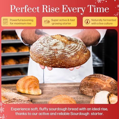 Gluten Free Sourdough Starter - 100+ Year Old Dehydrated Heirloom Style Sourdough Starter Kit for Sourdough Bread, Pizza, Buns, Pancakes, Muffins | Easy to Use | Beginner Friendly - Image 3