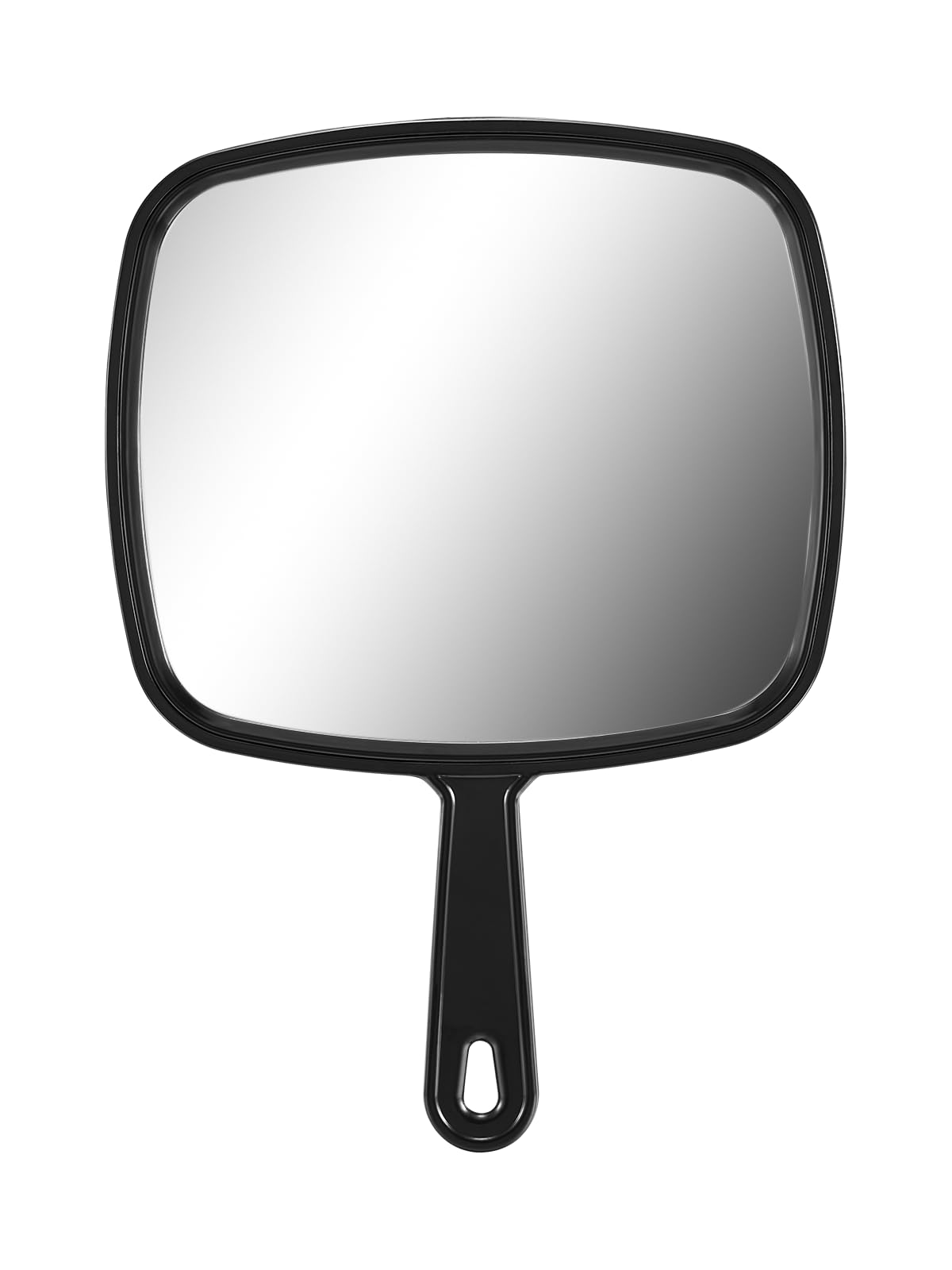 OMIRO 12.4" L x 9" W Hand Mirror, Square Black Handheld Mirror with Handle