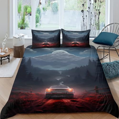 Housse de couette 3D pour un lit double confortable de couple moderne