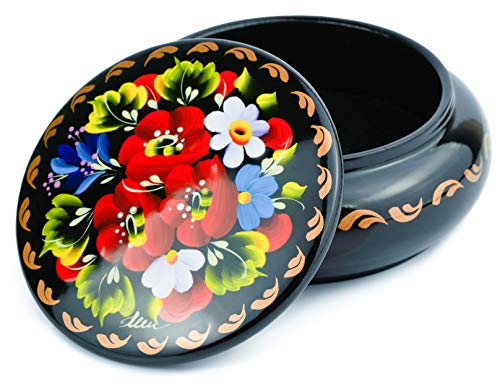 Uacreations gift jewelry box for earrings, necklace, rings, round…