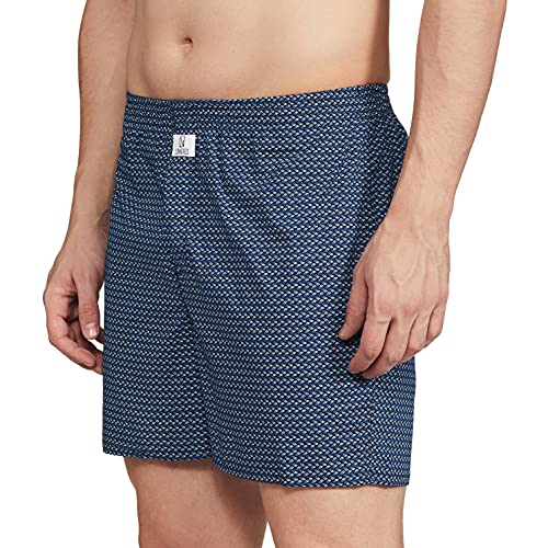 Image of Longies Pure Cotton Mens Boxers Pack of 3 Regular Shorts (LGBOXPO3V003 Navy,Blue,Green Tr3353 S)