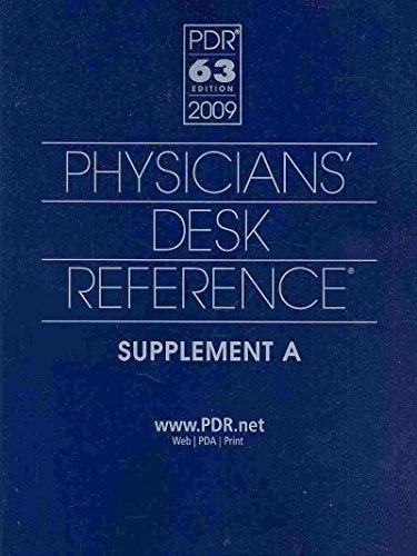 Physicians' Desk Reference 2009 (Physicians' Desk Reference (PDR) Supplement)