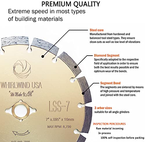 5 Inch Segmented Diamond Saw Blade, Dry Or Wet Cutting General Purpose For Concrete Stone Brick Masonry, Arbor, Etc. (5")… #TOP1