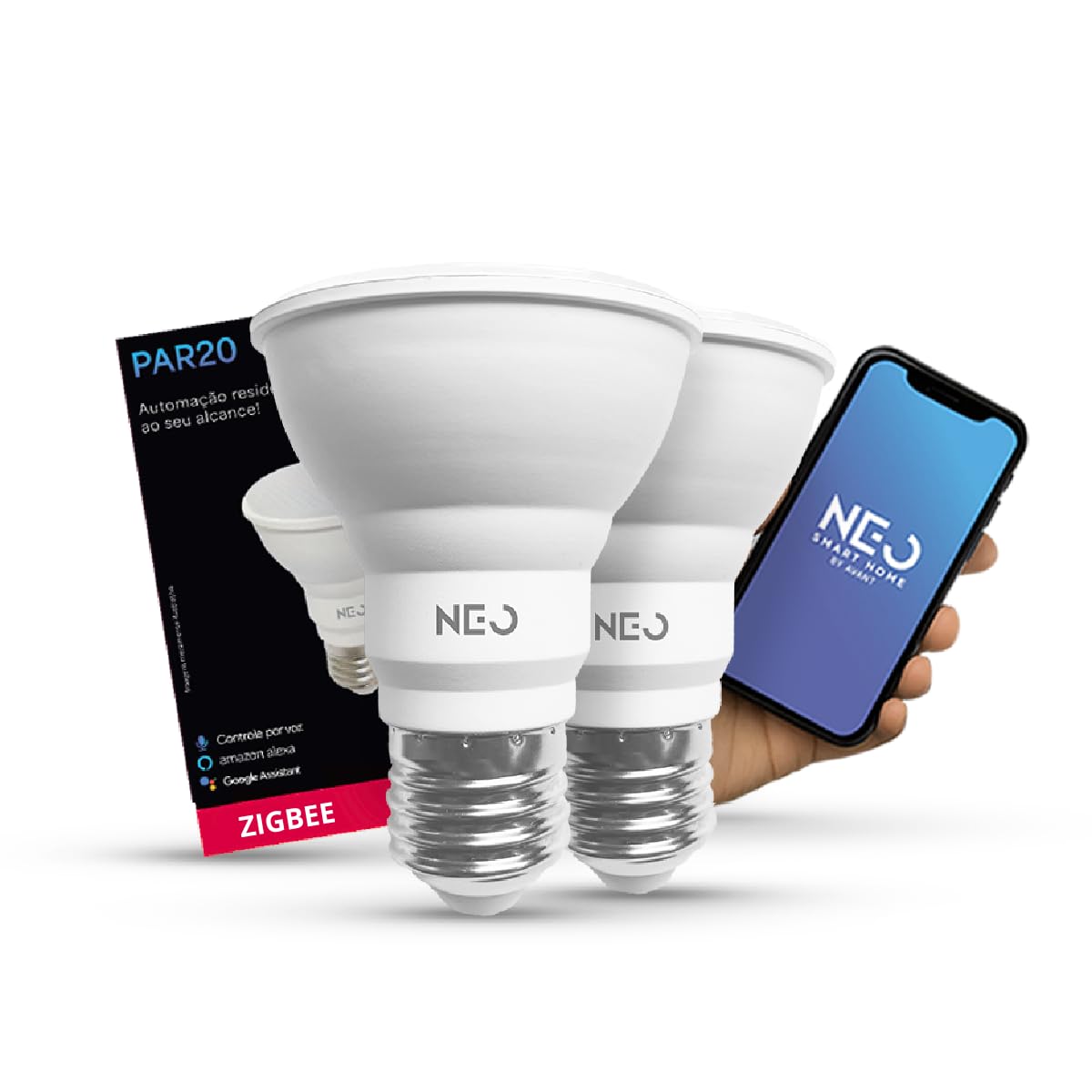 Avant Neo - Kit 2 Lampada Led Par20 Smart Inteligente Zigbee 7w
