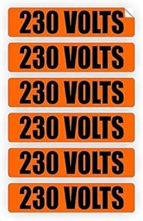 230 Volts Voltage Conduit Markers | Stickers | Decals | Labels Electrical 6X by Awareness Vinyl