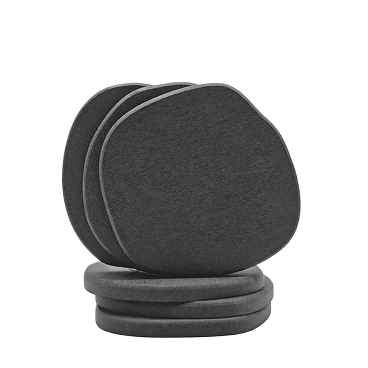 Coaster 4/6Pack Diatomaceous Earth Coasters Set Stone Design Cool Absorbent Quick Dry Coffee Coaster(6pcs grey)